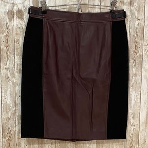 Ann Taylor Faux Leather Skirt Petites Buckle